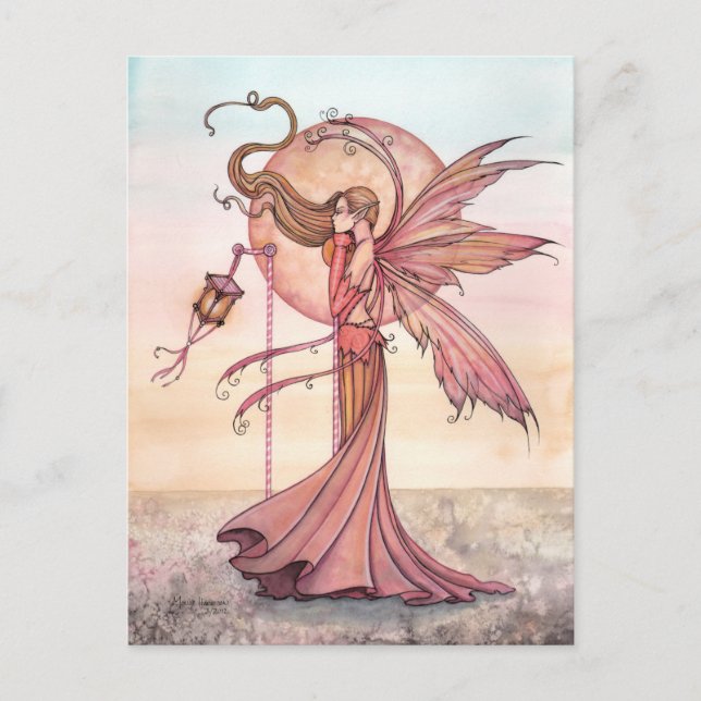 Cartão Postal Solara Fairy Fantasy Art de Molly Harrison (Frente)
