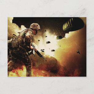 Cartão Postal Soldado de combate
