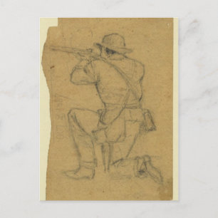 Cartão Postal Soldado de Disparo
