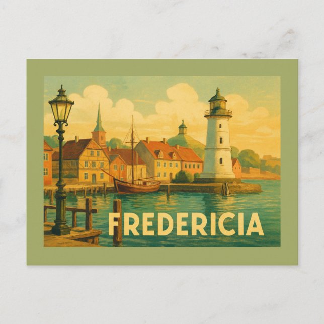 Cartão Postal Soldado de Fredericia Dinamarca (Frente)