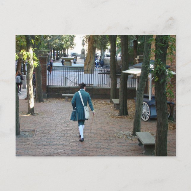 Cartão Postal Soldado Revolucionário em Boston, MÃES (Frente)