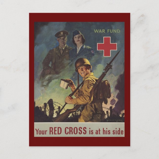 Cartão Postal Soldado Segurando Café (Frente)