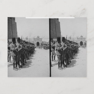 Cartão Postal Soldados egípcios na Cidadela, Cairo c.1900