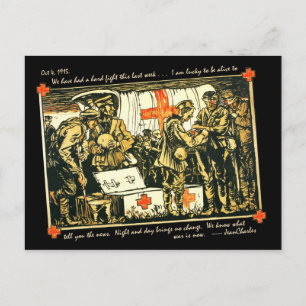 Cartão Postal Soldados feridos pelo WI no Caminhão da Cruz Verme