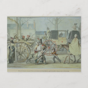 Cartão Postal Soldados franceses feridos entrando em Paris