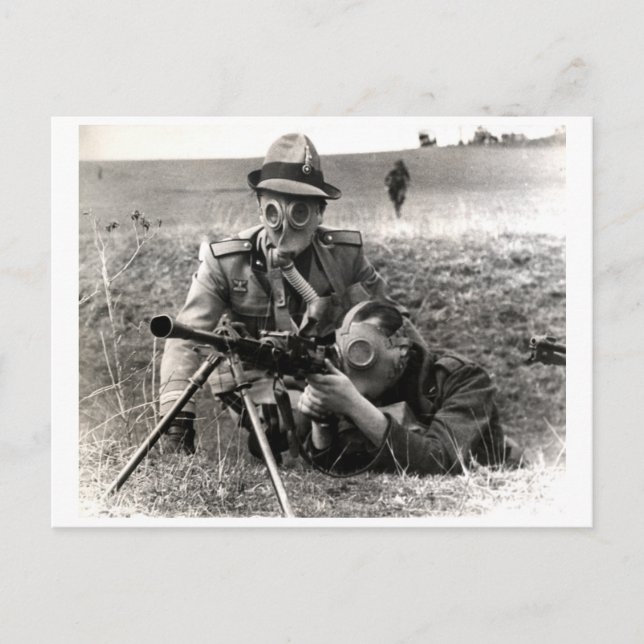 Cartão Postal Soldados italianos da WWII (Frente)