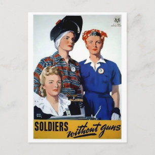 Cartão Postal Soldados sem poster vintage de armas