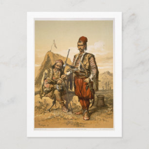 Cartão Postal Soldados turcos no exército otomano, pub.