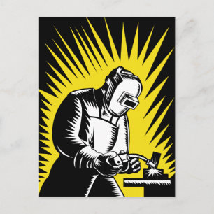 Cartão Postal soldadura do soldador