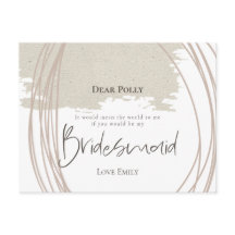Solicitação de bridesmaid de Forma de Abstrato de
