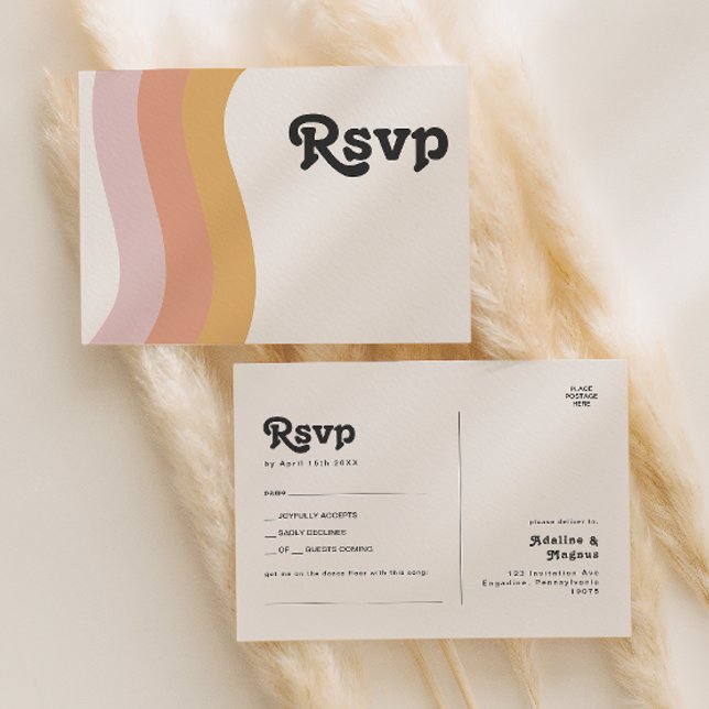 Cartão Postal Solicitação de Música Arco-Íris do Retro Moderno 7 (Criador carregado)