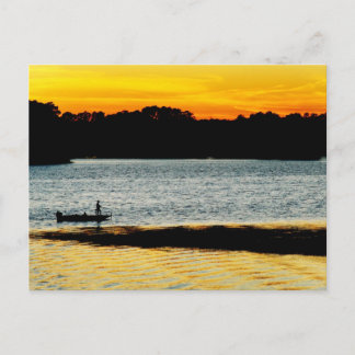 Cartão Postal Solitário Pescador