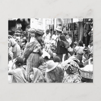 Cartão Postal Sololá market Guatemala Vintage