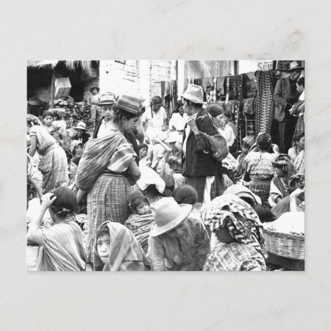 Cartão Postal Sololá market Guatemala Vintage (Frente)