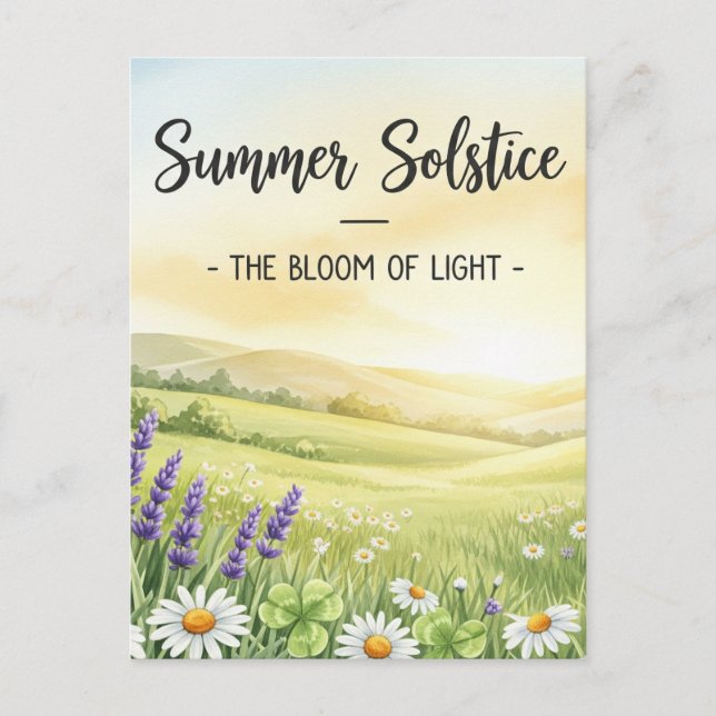 Cartão Postal Solstício de Verão (Frente)