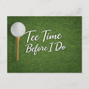 Cartão Postal Solteirão de Golfe ambientado em grama verde