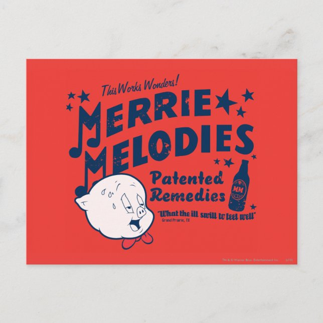 Cartão Postal Soluções Porky MERRIE MELODIES™ 2 (Frente)