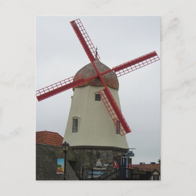Cartão Postal Solvang Windmill (Frente)
