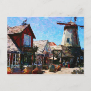 Cartão Postal Solvang Windmill