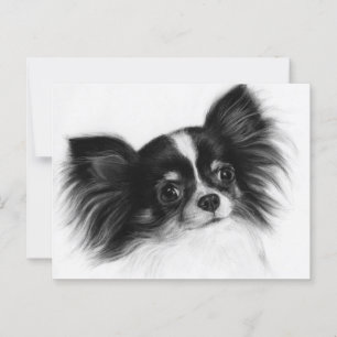 Cartão Postal Som Sábio - Mais velho Pintado Mão Chihuahua Retra
