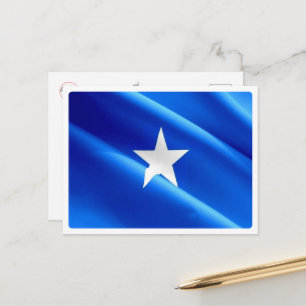 Cartão Postal Somália - Bandeira Ondulante -