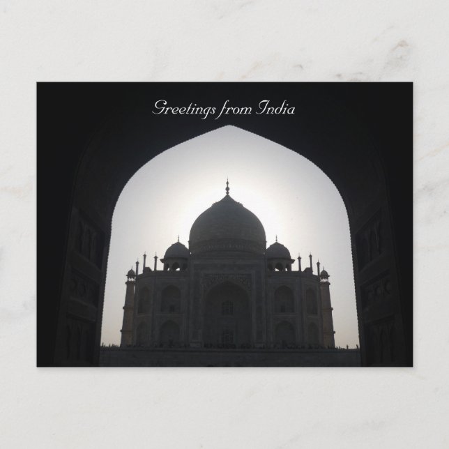 Cartão Postal sombra do taj mahal (Frente)