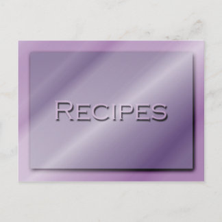 Cartão Postal Sombras da Placa de Receita Roxa