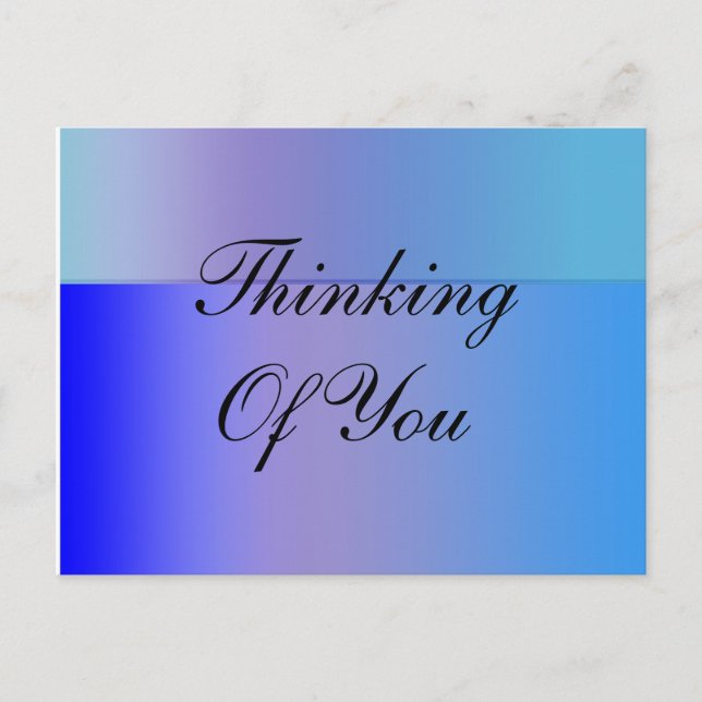 Cartão Postal Sombras de Azul (Frente)