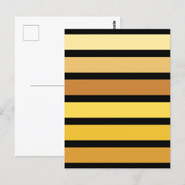 Cartão Postal Sombras De Ouro Amarelo Em Preto