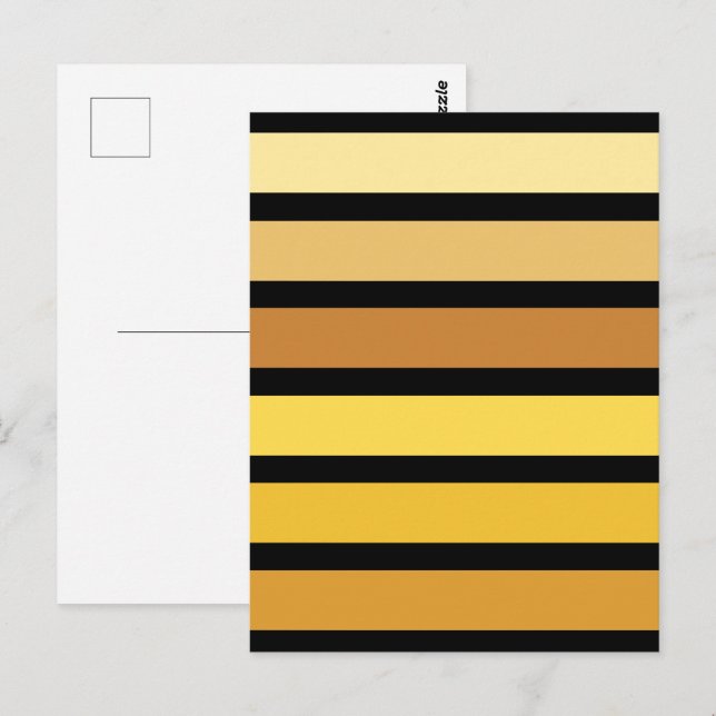 Cartão Postal Sombras De Ouro Amarelo Em Preto (Frente/Verso)