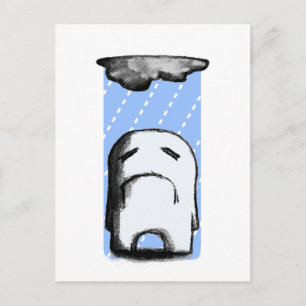 Cartão Postal Sombrio Com Chance de Chuva
