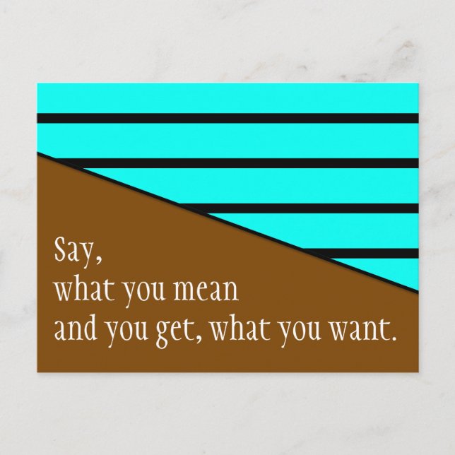 Cartão Postal Somente faixas e cores + sua própria mensagem (Frente)