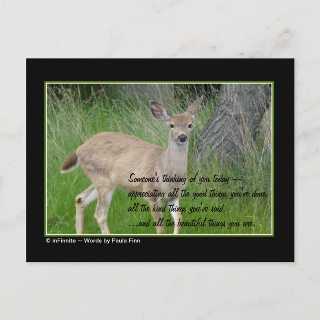 Cartão Postal Someone's thinking of you... (Frente)