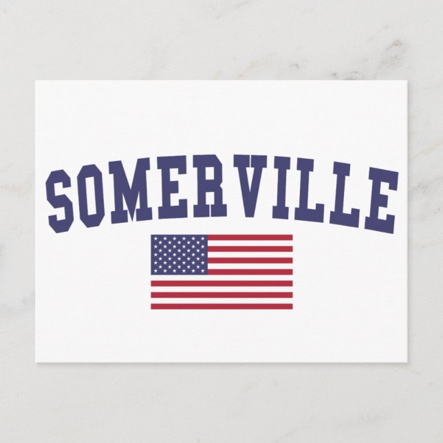 Cartão Postal Somerville US Flag (Frente)