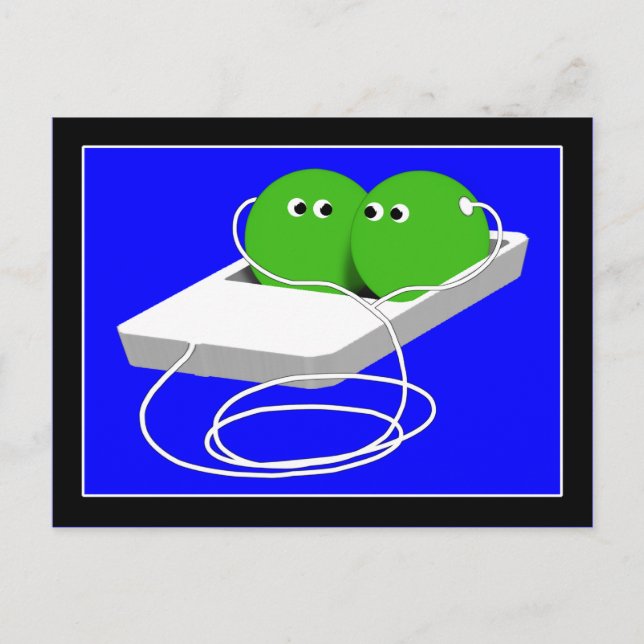 Cartão Postal Somos Como Dois Ervilhas Em Um Pod (Frente)