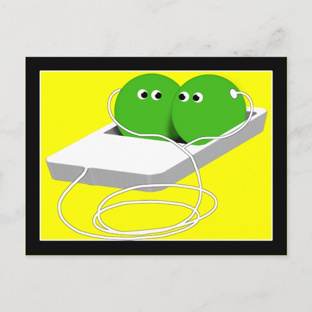 Cartão Postal Somos Como Dois Ervilhas Em Um Pod (Frente)