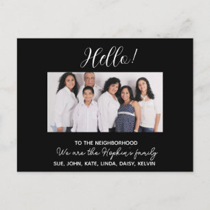 Cartão Postal Somos novos no bairro" Anúncio fotográfico