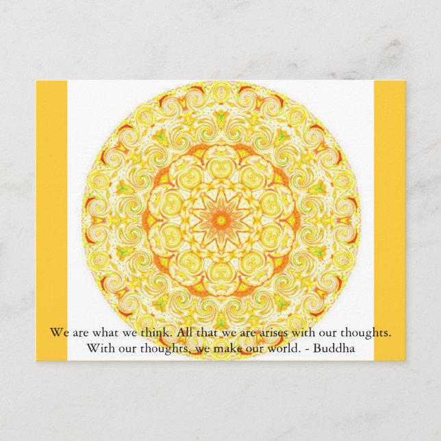 Cartão Postal Somos o que pensamos. Tudo o que somos surge...... (Frente)