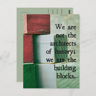 Cartão Postal Somos Os Blocos De Construção