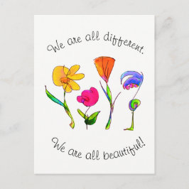 Cartão Postal Somos Todos Diferentes E Belas Diversidades