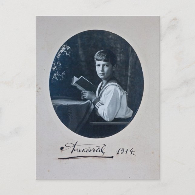 Cartão Postal Son tsar - ALEXIS Romanov da Rússia #089 (Frente)