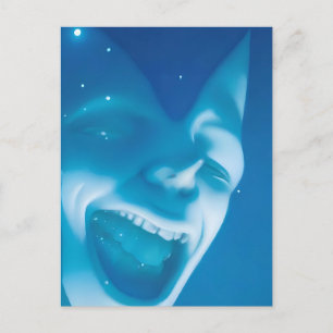 Cartão Postal Sonhador Louco nas Estrelas - Arte de Ken Gage