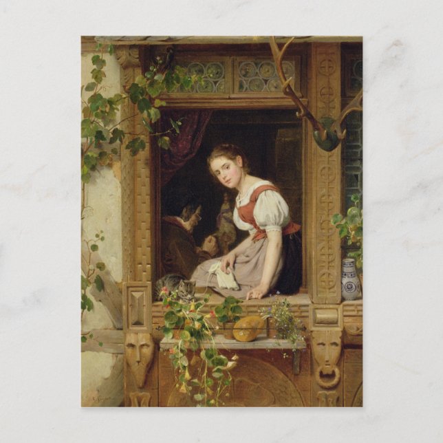 Cartão Postal Sonhando com a janela (Frente)