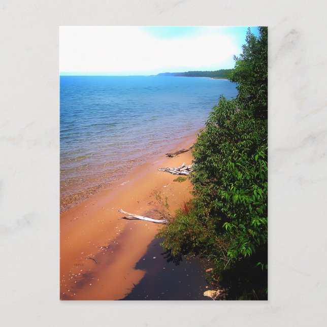 Cartão Postal Sonhando com o lago Michigan (Frente)