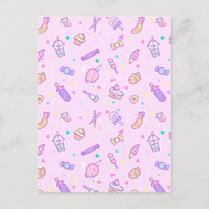 Cartão Postal Sonhando com Snacks de Verão