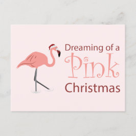 Cartão Postal Sonhando com um Natal Rosa