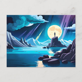 Cartão Postal Sonhando — Homem pelo Mar