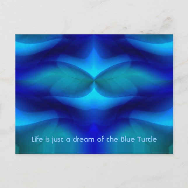 Cartão Postal Sonho da Tartaruga Azul (Frente)