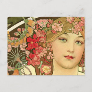 Cartão Postal Sonho de dia de Alphonse Mucha