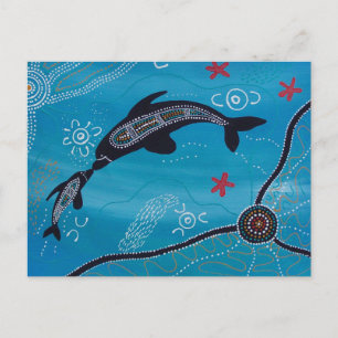 Cartão Postal Sonho de golfinhos e bezerros